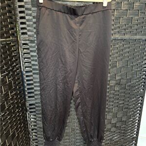 G.I.L.I. Black Satin Joggers